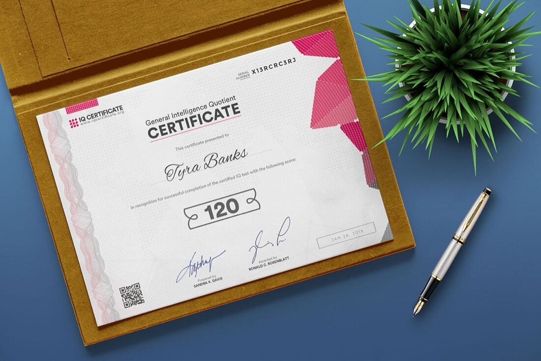 sample iq certificate 2